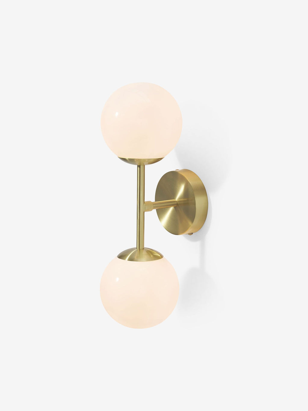 Globe Wall Light in Brass/Opal