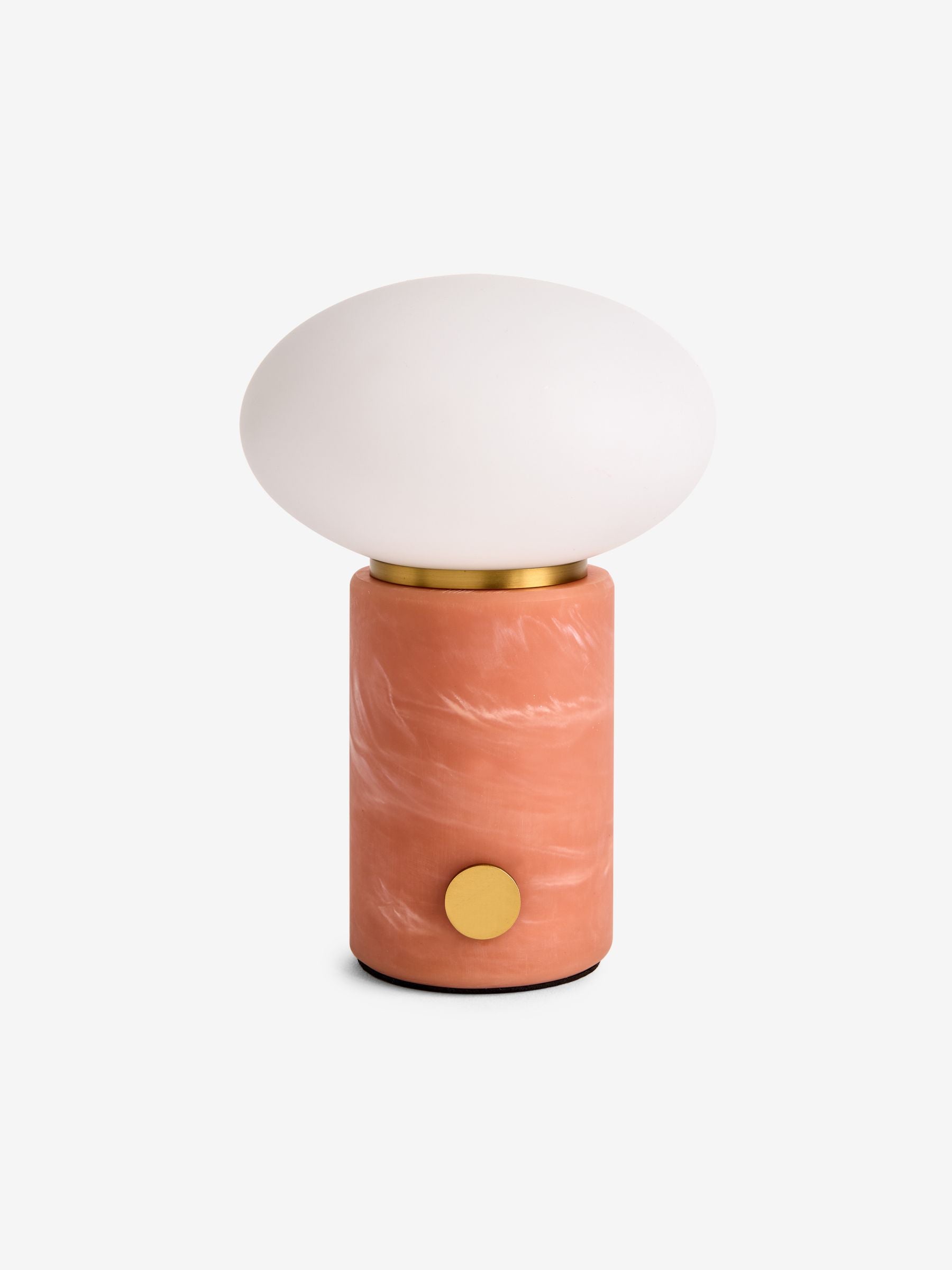 Mirissa USB Wireless Table Lamp in Coral Red Resin