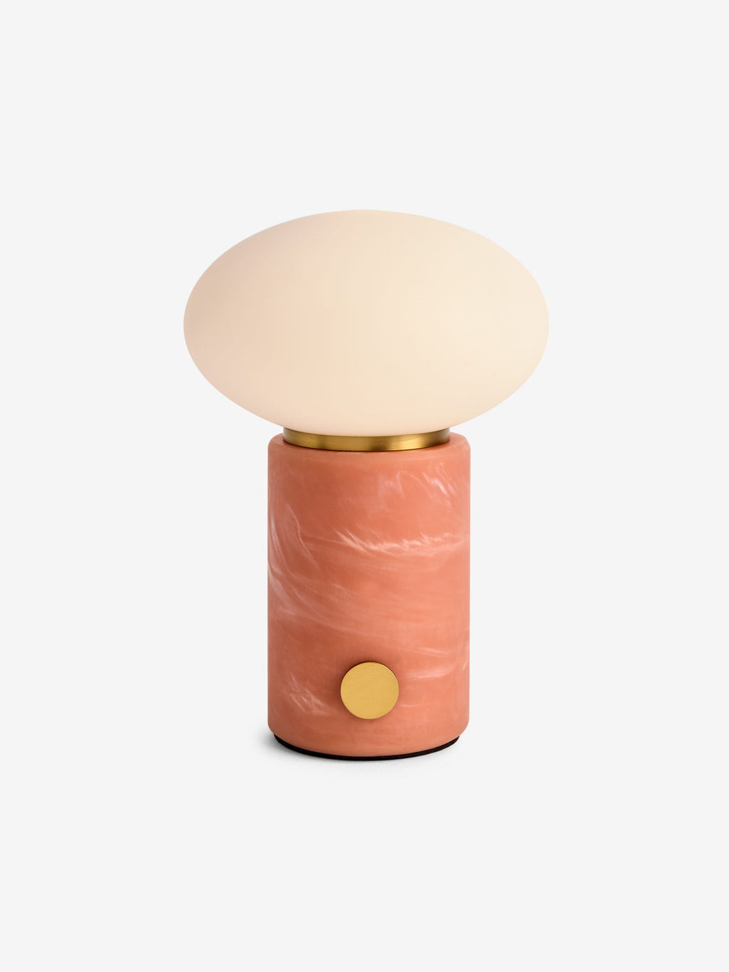 Mirissa USB Wireless Table Lamp in Coral Red Resin