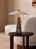 Heath Marble Table Lamp in Black/Brown