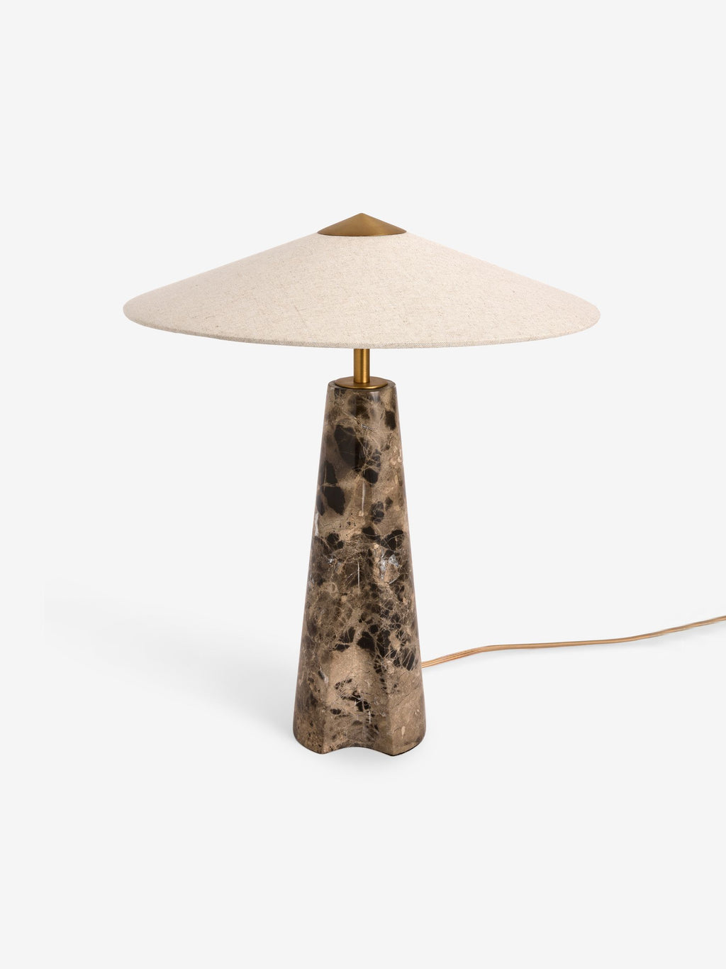 Heath Marble Table Lamp in Black/Brown