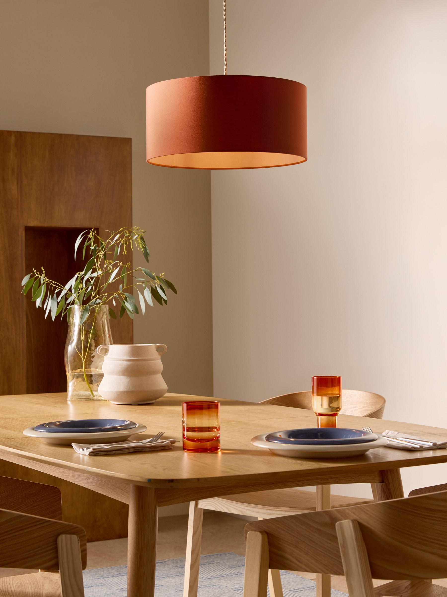 Oro Easy Fit Drum Shade in Navy/Copper