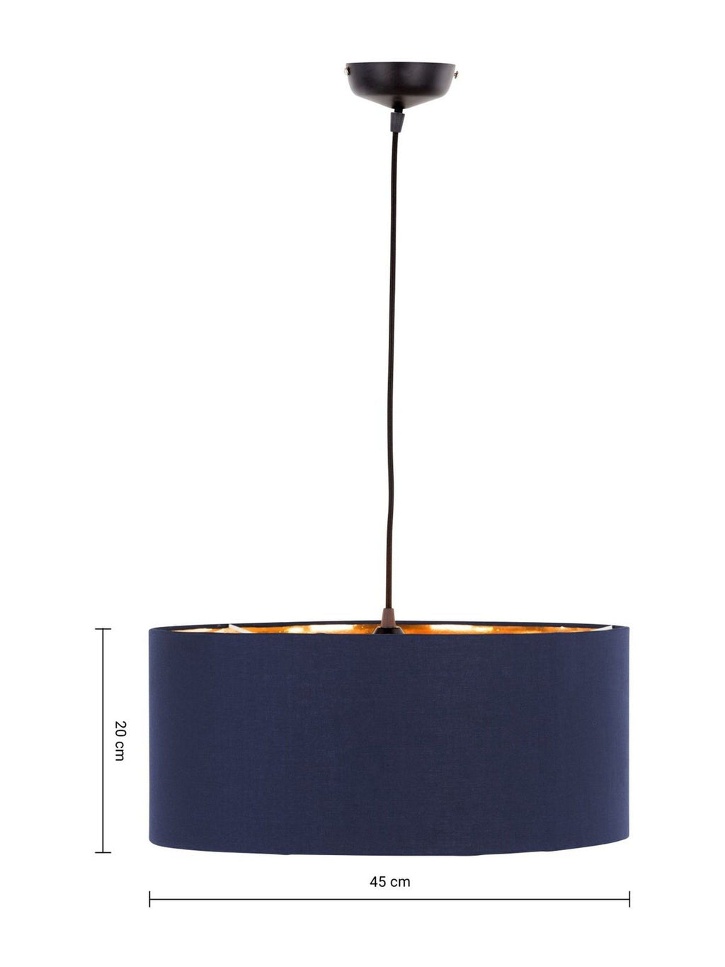 Oro Easy Fit Drum Shade in Navy/Copper