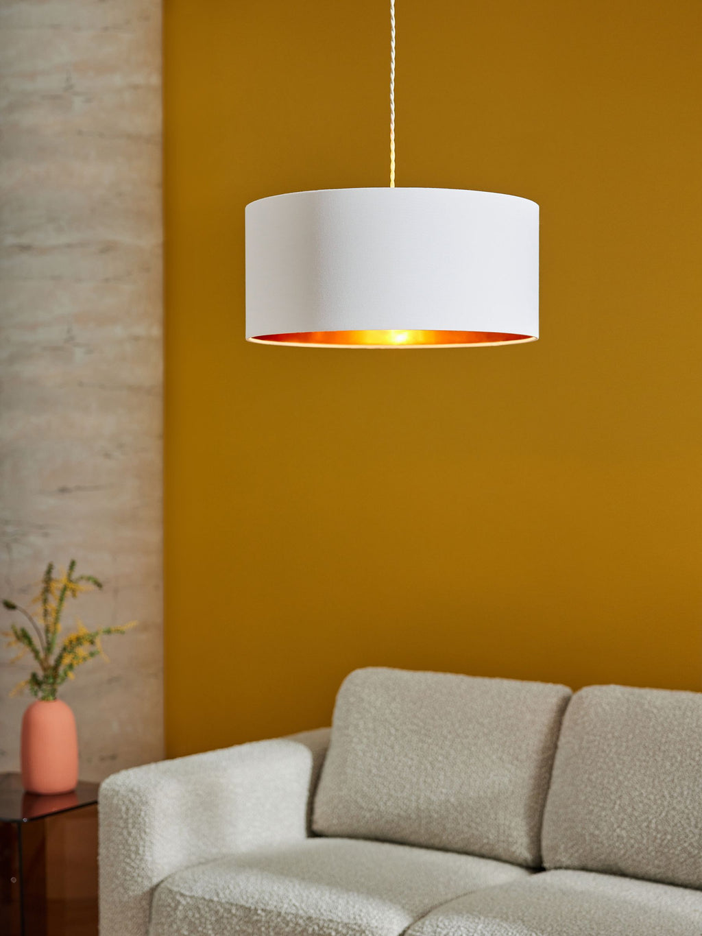 Oro Easy Fit Drum Shade in Navy/Copper