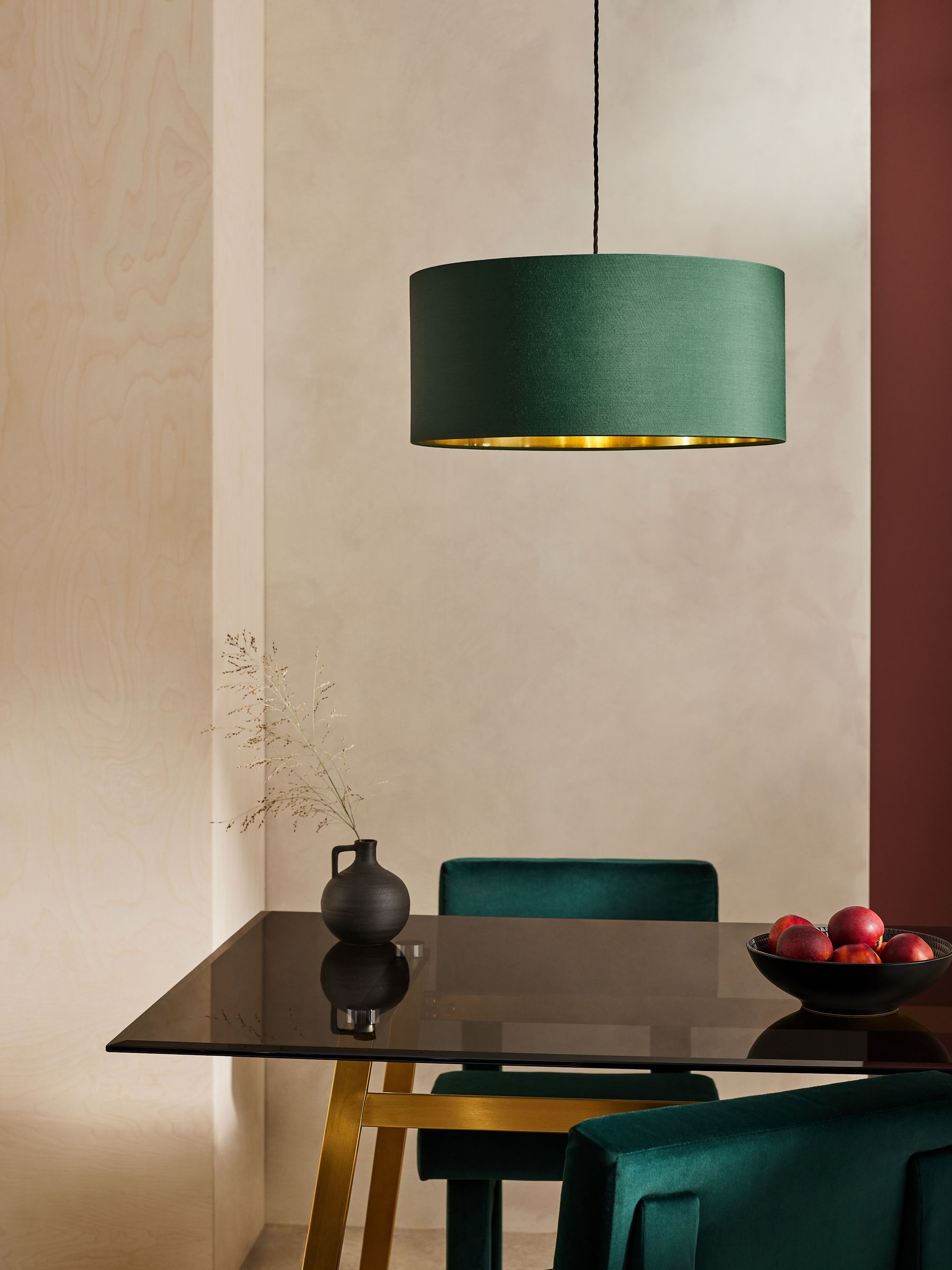 Oro Easy Fit Drum Shade in Navy/Copper