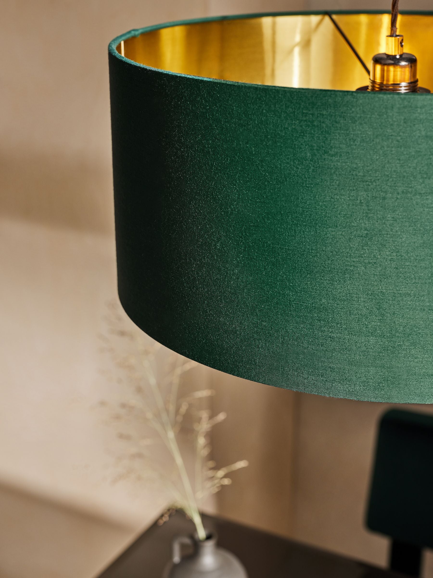 Oro Easy Fit Drum Shade in Navy/Copper