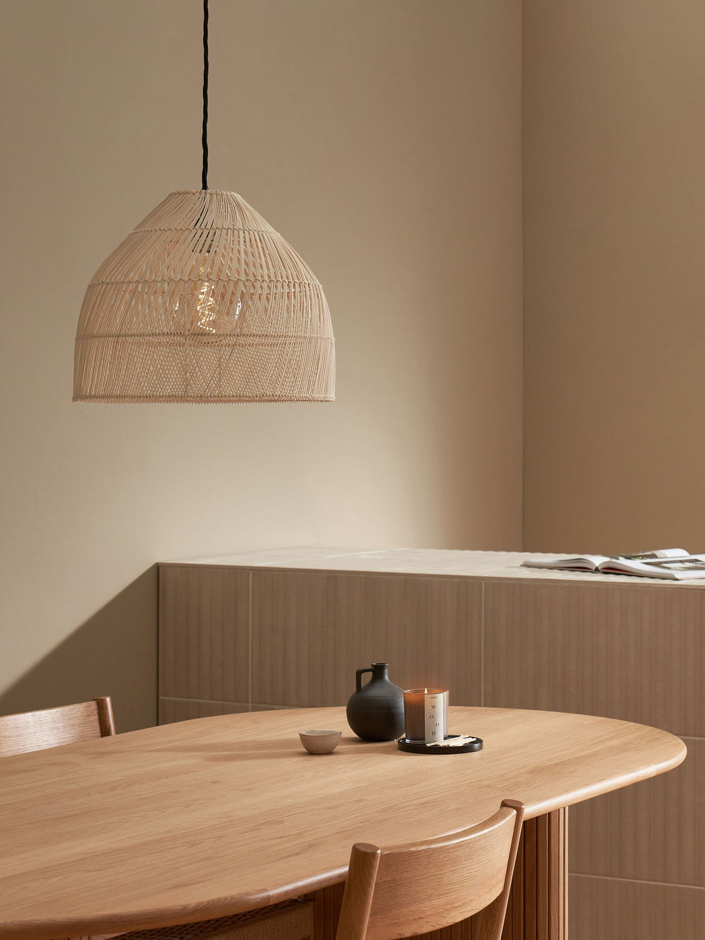 Java Small Lamp Shade in Natural Rattan