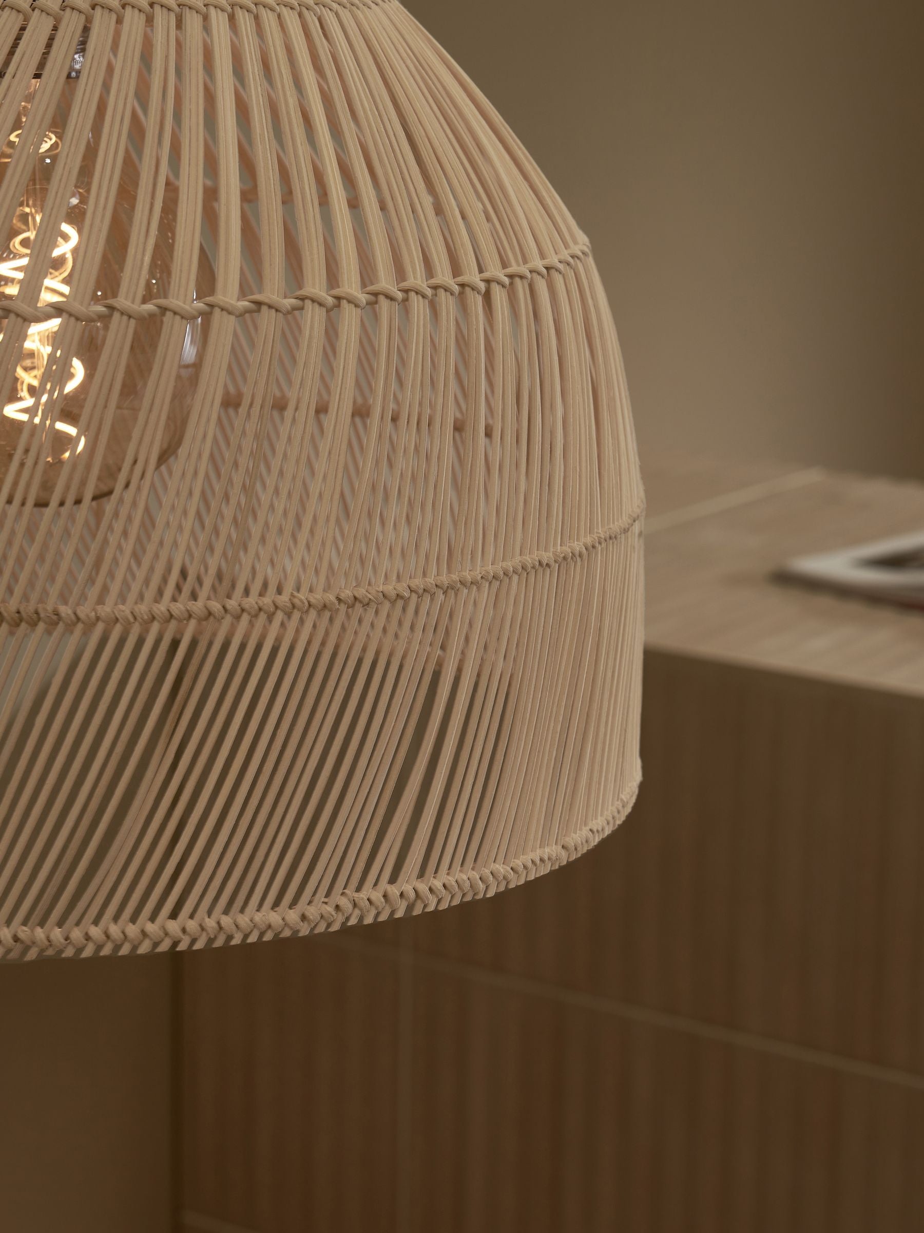 Java Small Lamp Shade in Natural Rattan